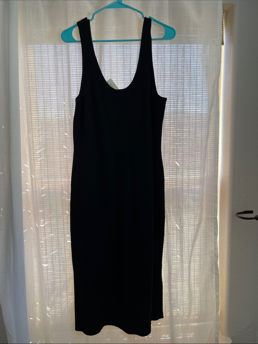 Target Black Ribbed sweater Midi Tank Dress